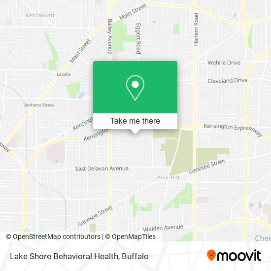 Lake Shore Behavioral Health map
