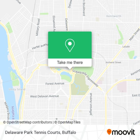 Delaware Park Tennis Courts map