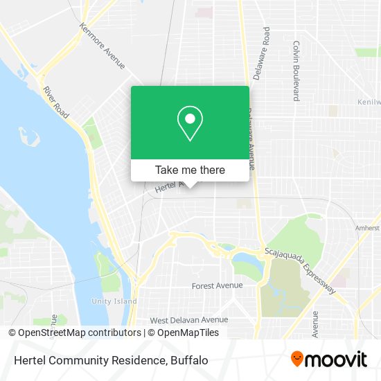 Hertel Community Residence map