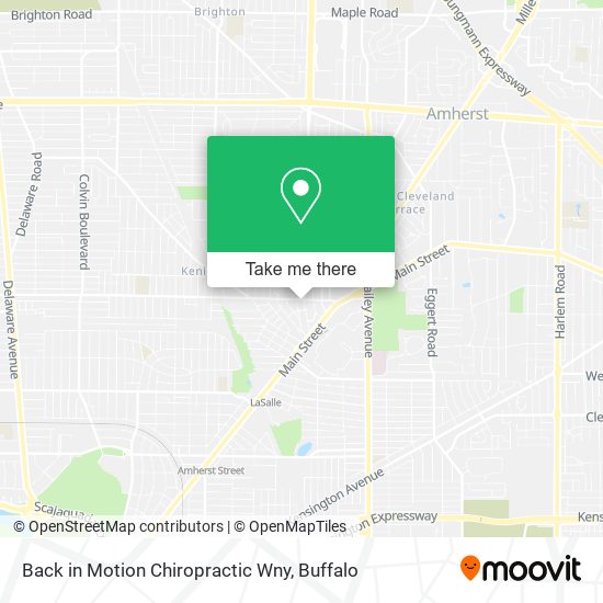 Back in Motion Chiropractic Wny map