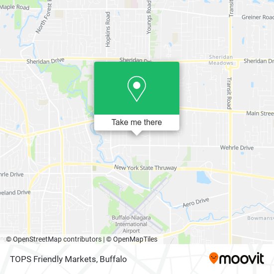 Mapa de TOPS Friendly Markets