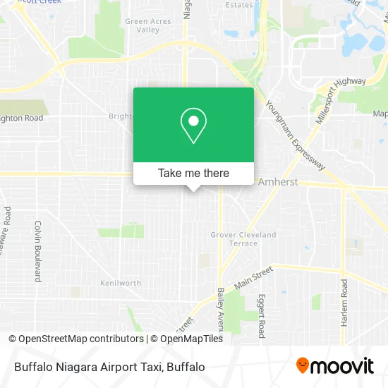 Buffalo Niagara Airport Taxi map