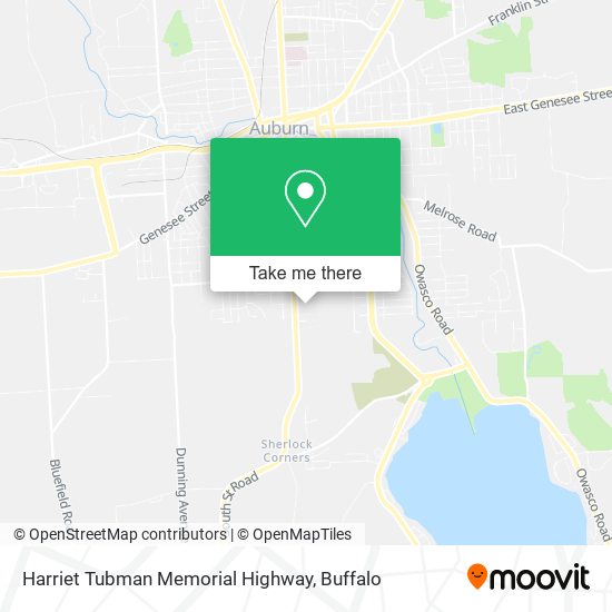 Harriet Tubman Memorial Highway map