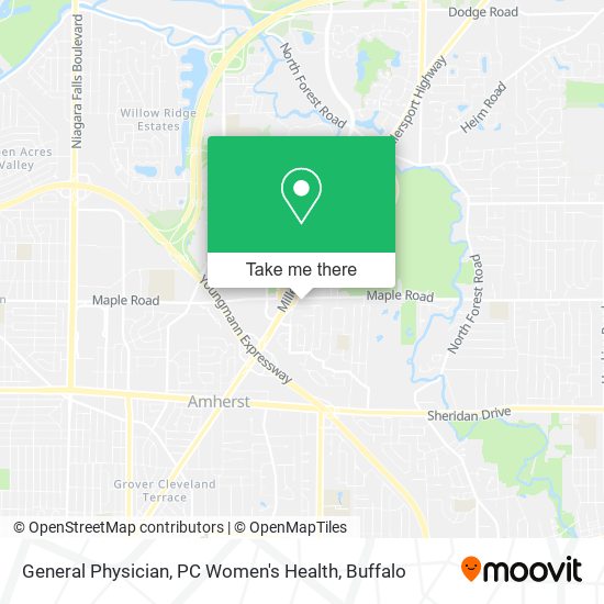 General Physician, PC Women's Health map