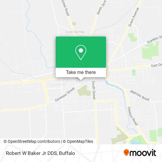 Robert W Baker Jr DDS map