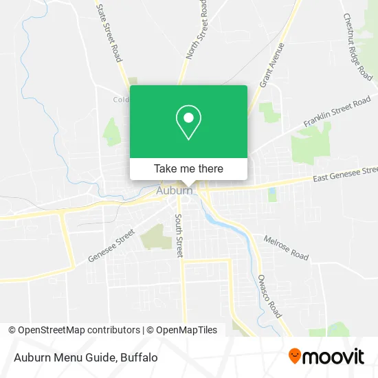 Auburn Menu Guide map