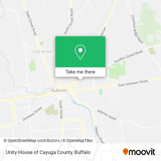 Unity House of Cayuga County map
