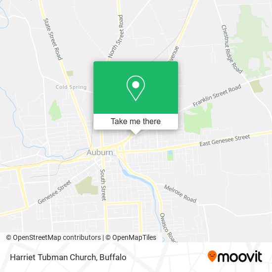 Harriet Tubman Church map