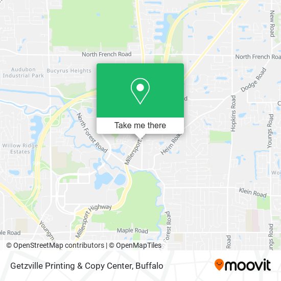 Getzville Printing & Copy Center map