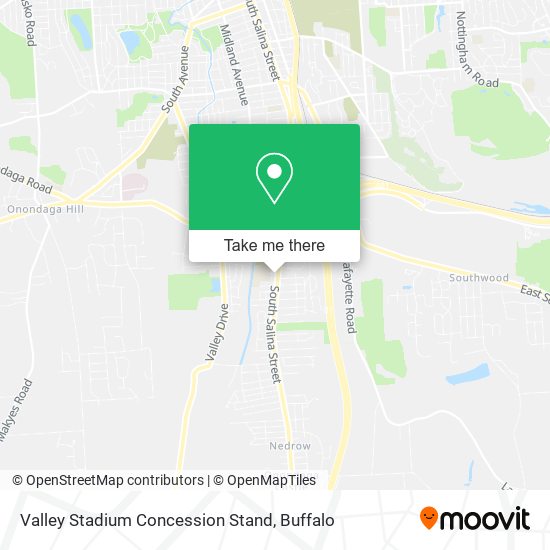 Valley Stadium Concession Stand map