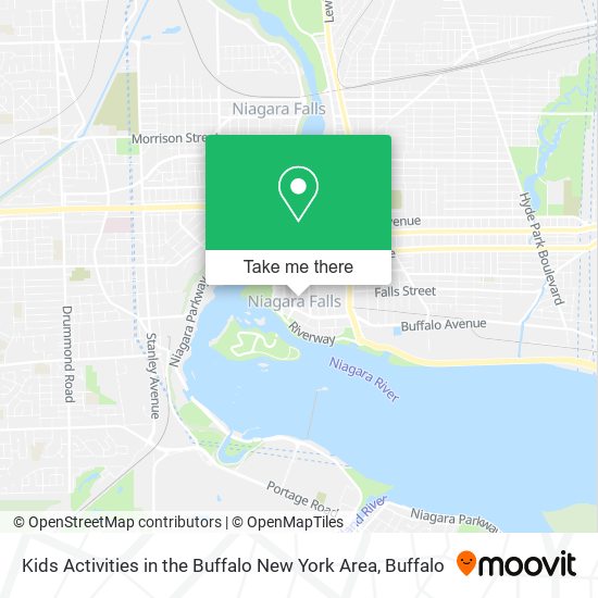 Kids Activities in the Buffalo New York Area map