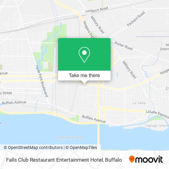 Falls Club Restaurant Entertainment Hotel map