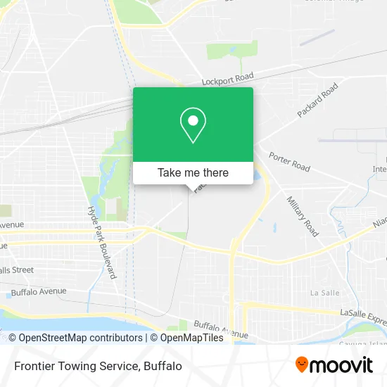 Frontier Towing Service map