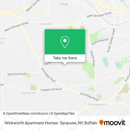 Mapa de Winkworth Apartment Homes- Syracuse, NY