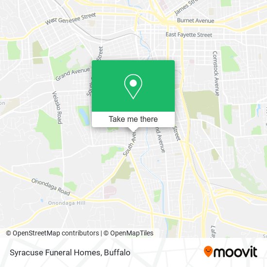 Syracuse Funeral Homes map