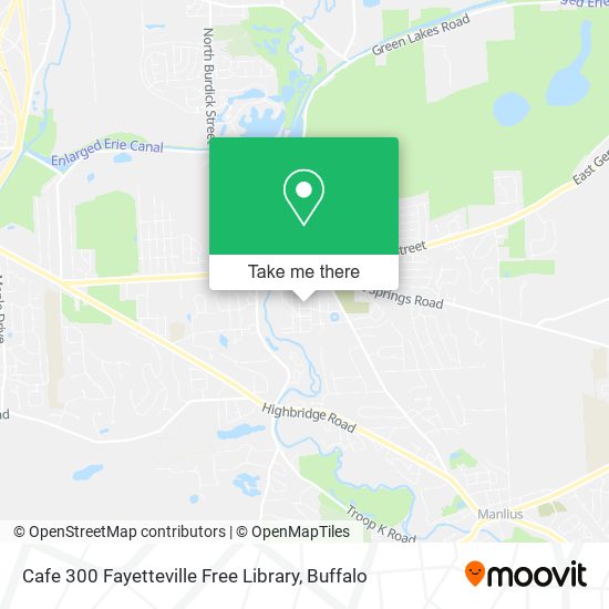 Mapa de Cafe 300 Fayetteville Free Library