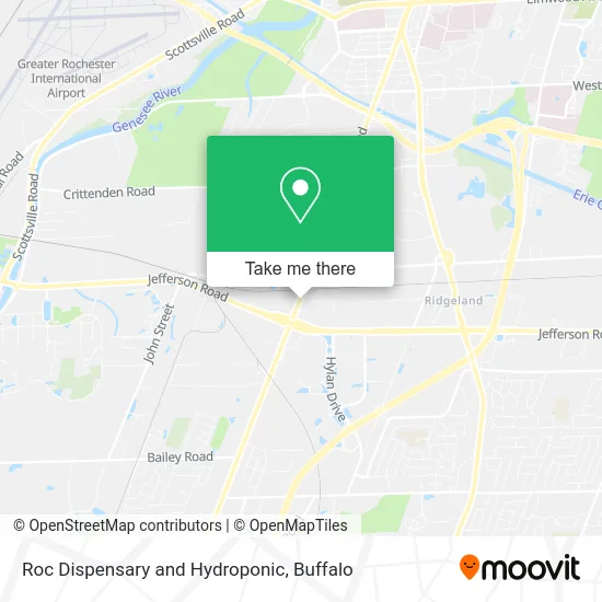 Roc Dispensary and Hydroponic map