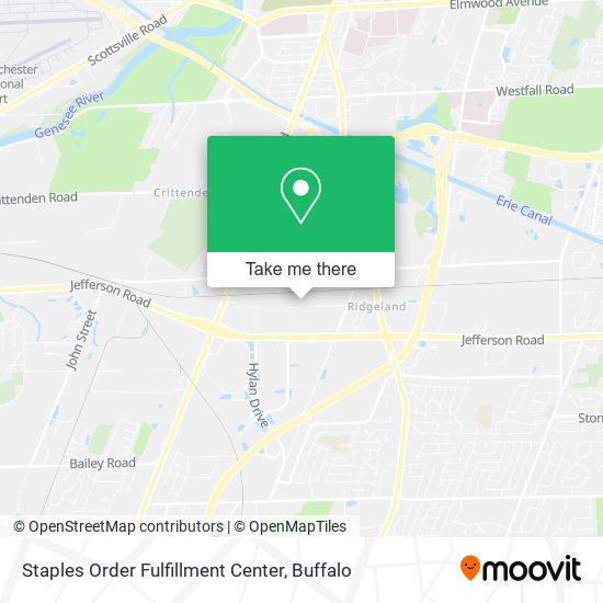 Mapa de Staples Order Fulfillment Center