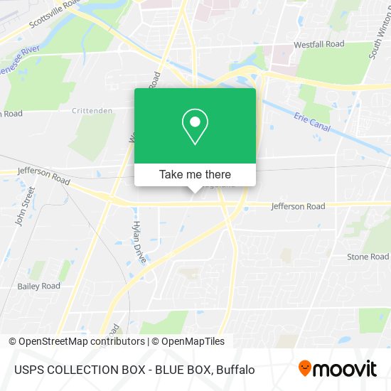 USPS COLLECTION BOX - BLUE BOX map