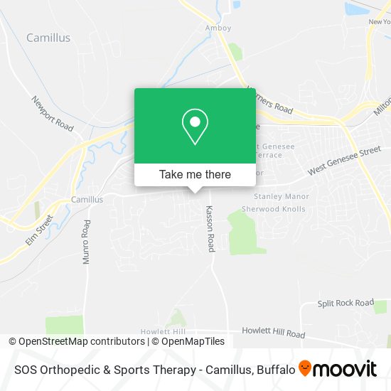Mapa de SOS Orthopedic & Sports Therapy - Camillus