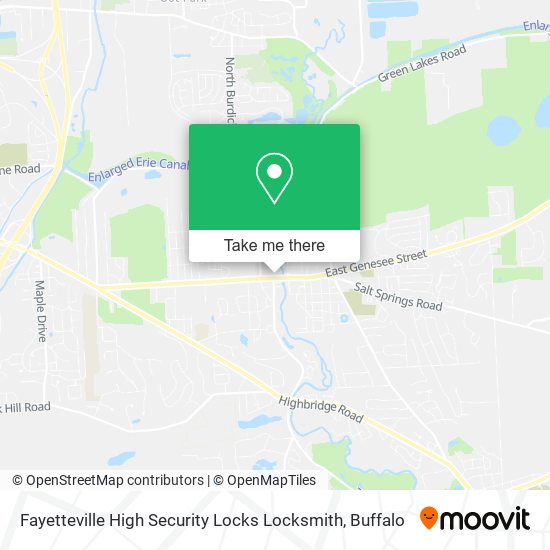 Mapa de Fayetteville High Security Locks Locksmith