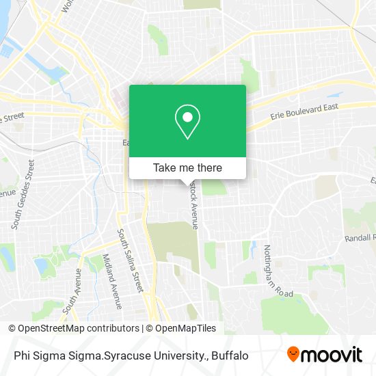 Mapa de Phi Sigma Sigma.Syracuse University.