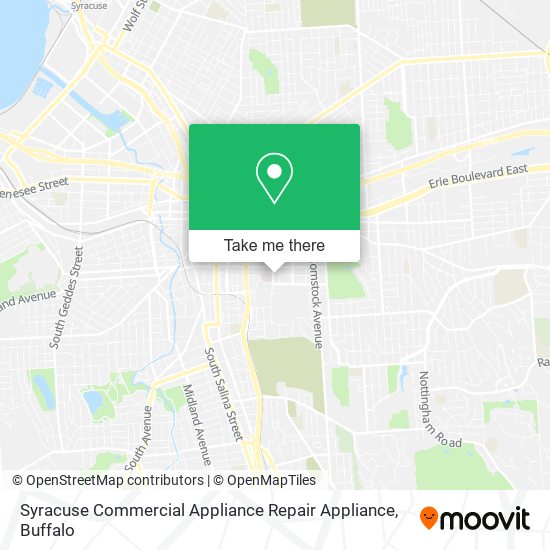 Syracuse Commercial Appliance Repair Appliance map