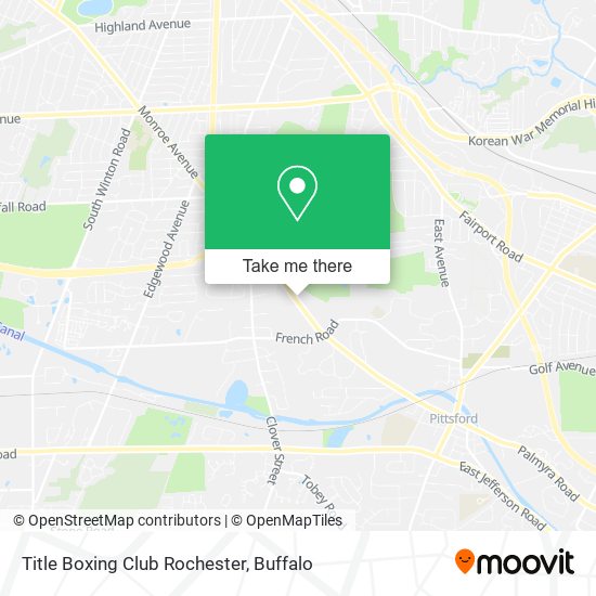 Title Boxing Club Rochester map