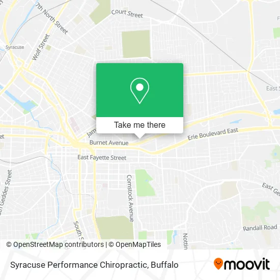 Syracuse Performance Chiropractic map