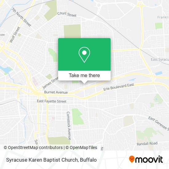 Syracuse Karen Baptist Church map