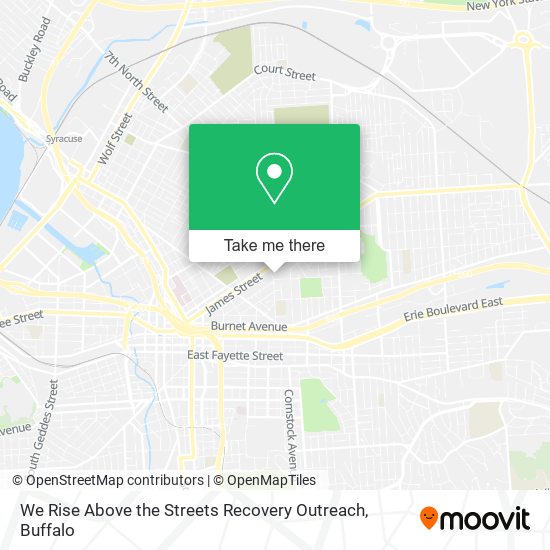 We Rise Above the Streets Recovery Outreach map