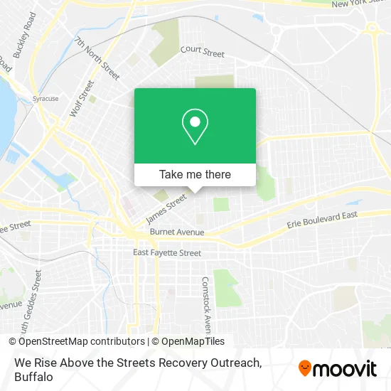 We Rise Above the Streets Recovery Outreach map