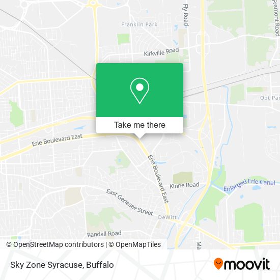 Mapa de Sky Zone Syracuse