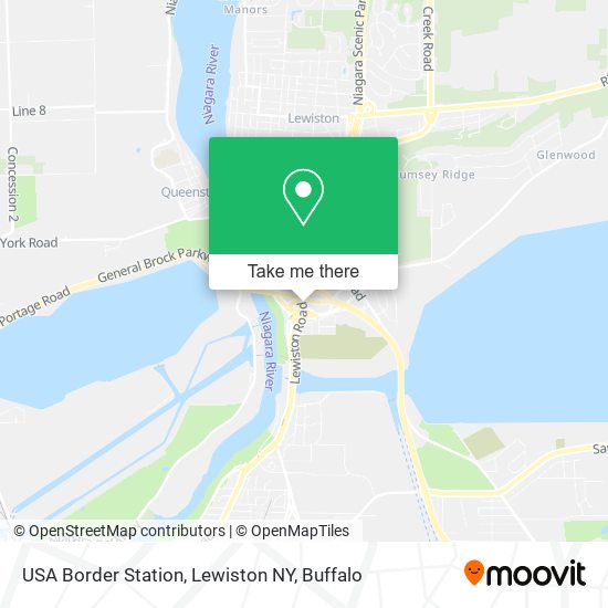 Mapa de USA Border Station, Lewiston NY