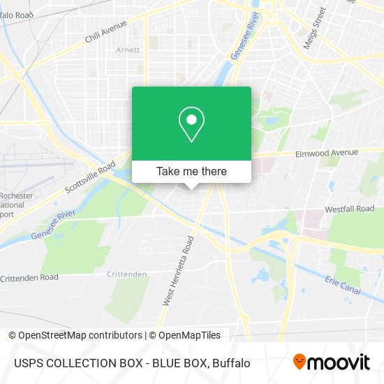 USPS COLLECTION BOX - BLUE BOX map
