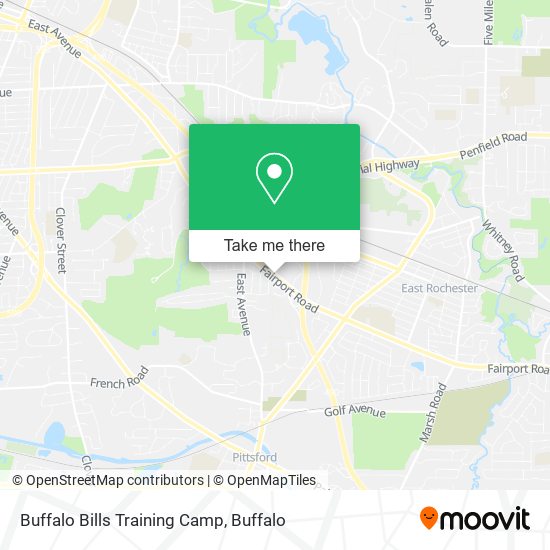Buffalo Bills Training Camp map