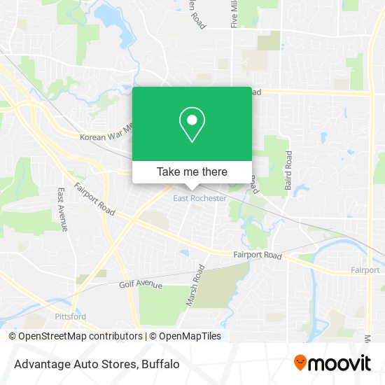 Mapa de Advantage Auto Stores