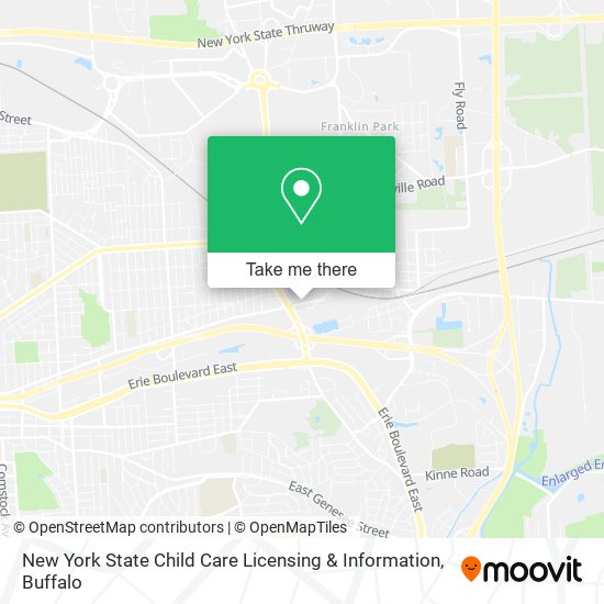 New York State Child Care Licensing & Information map