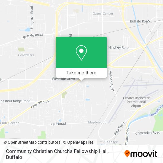 Mapa de Community Christian Church's Fellowship Hall