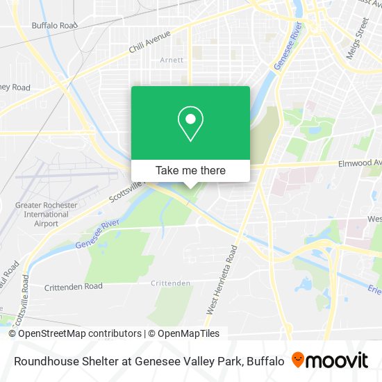 Roundhouse Shelter at Genesee Valley Park map