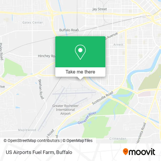 US Airports Fuel Farm map