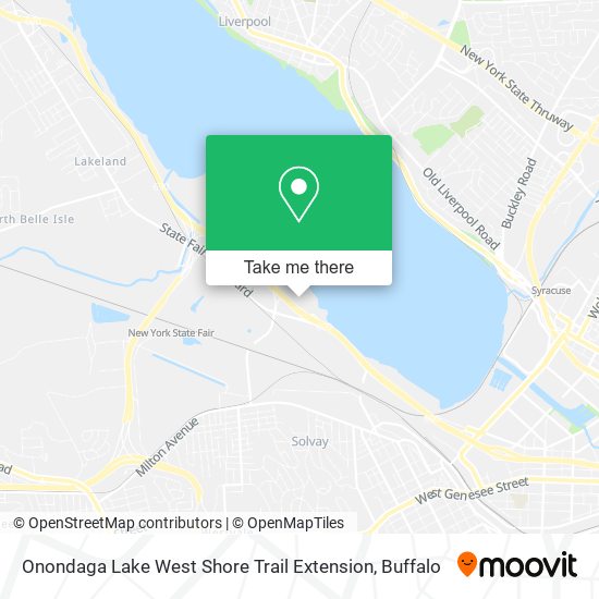Mapa de Onondaga Lake West Shore Trail Extension