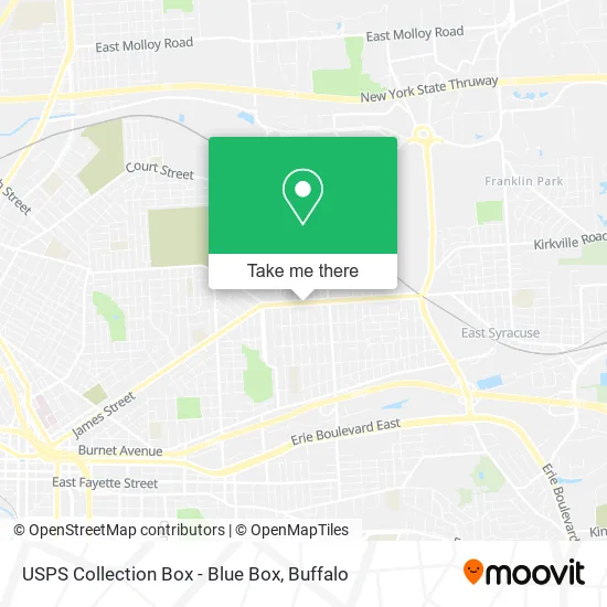 USPS Collection Box - Blue Box map