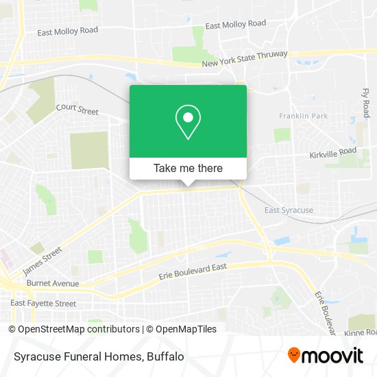 Syracuse Funeral Homes map