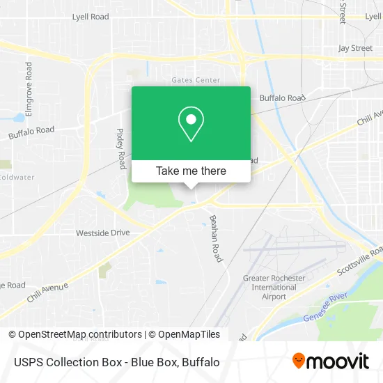USPS Collection Box - Blue Box map