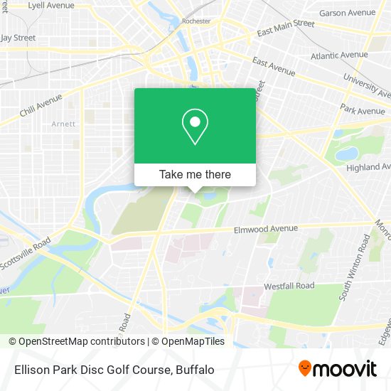 Ellison Park Disc Golf Course map
