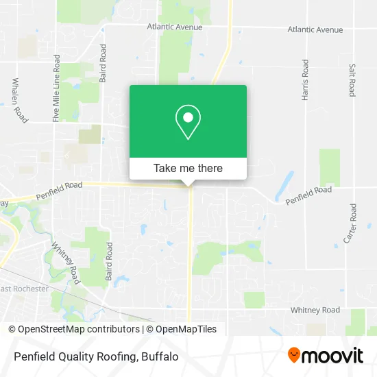 Penfield Quality Roofing map