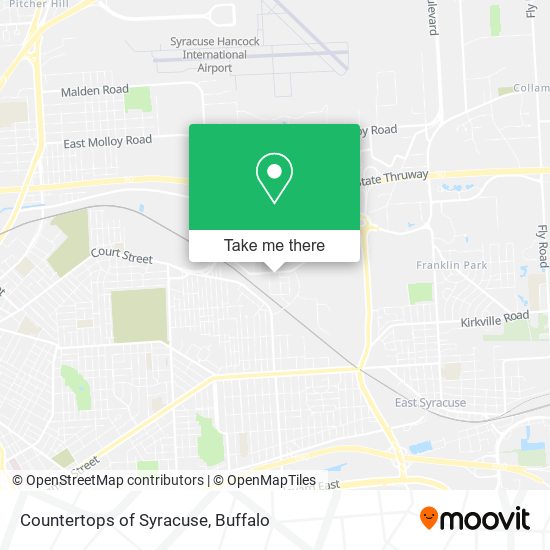 Countertops of Syracuse map