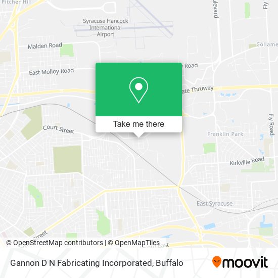 Gannon D N Fabricating Incorporated map