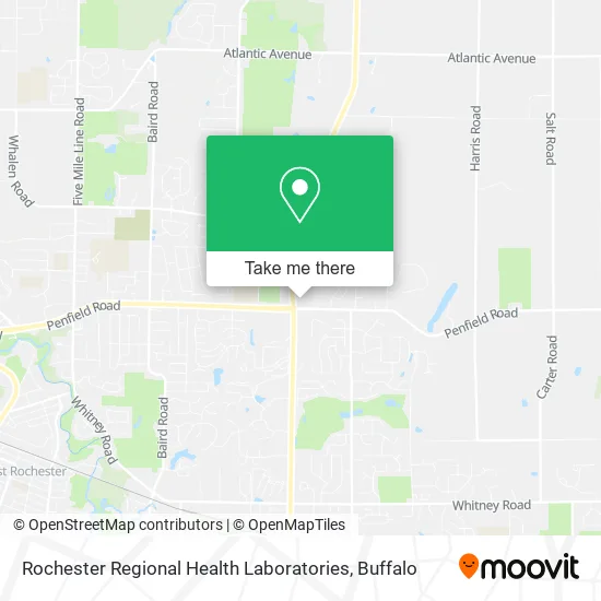 Mapa de Rochester Regional Health Laboratories